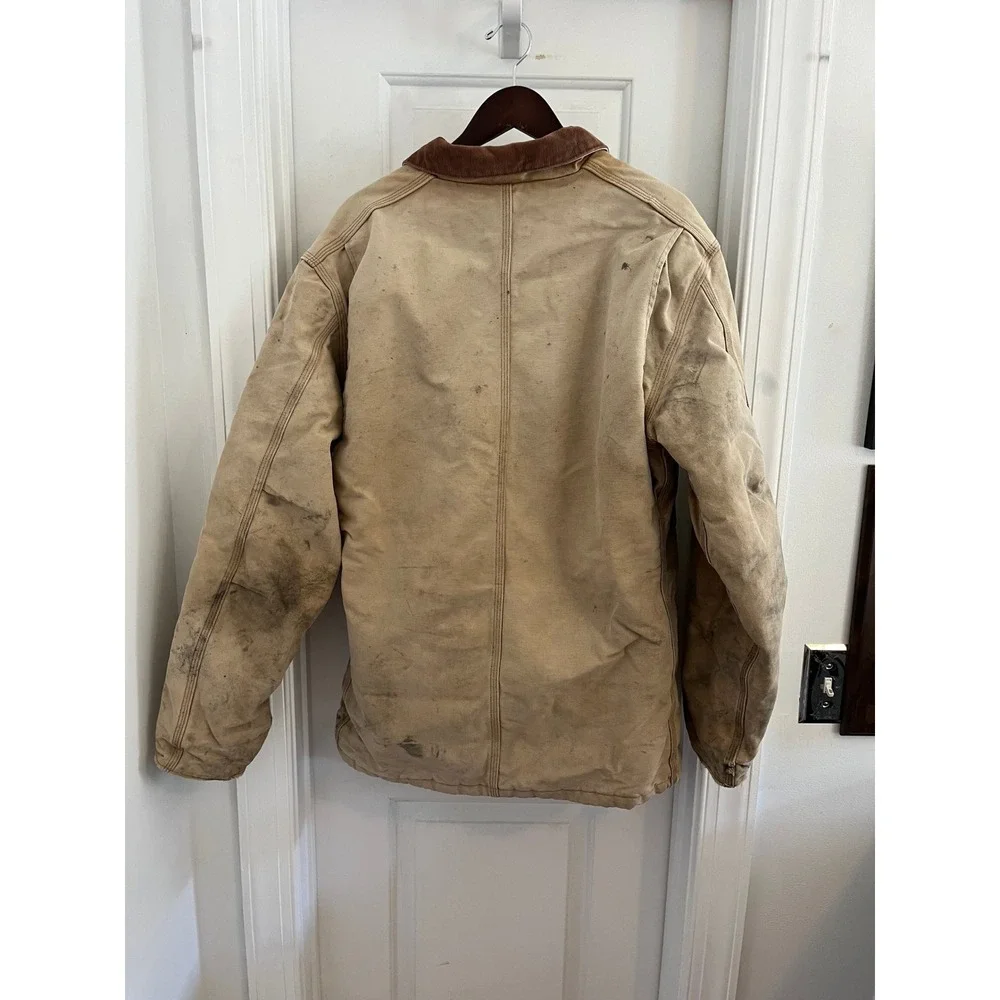 Carhartt Tan‎ Duck Canvas Distressed Large Tall